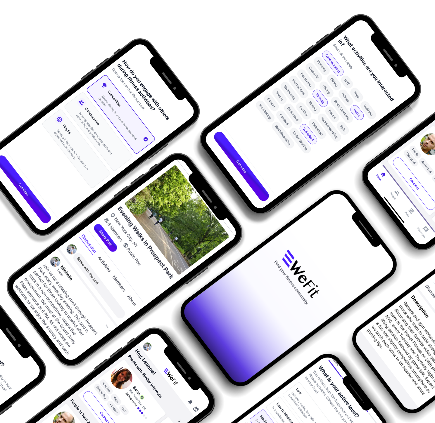 WeFit App Screenshots