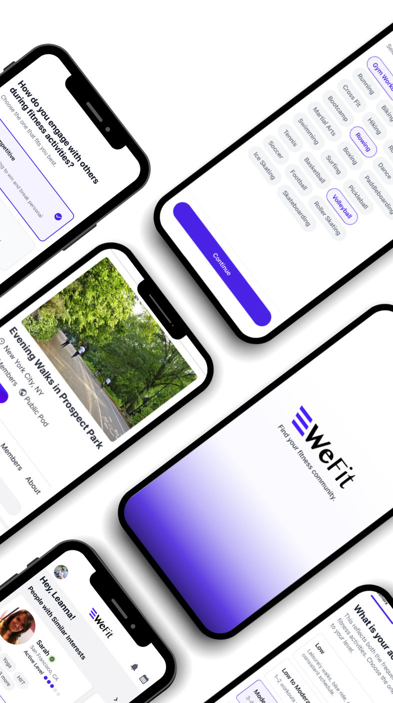 WeFit App Screenshots